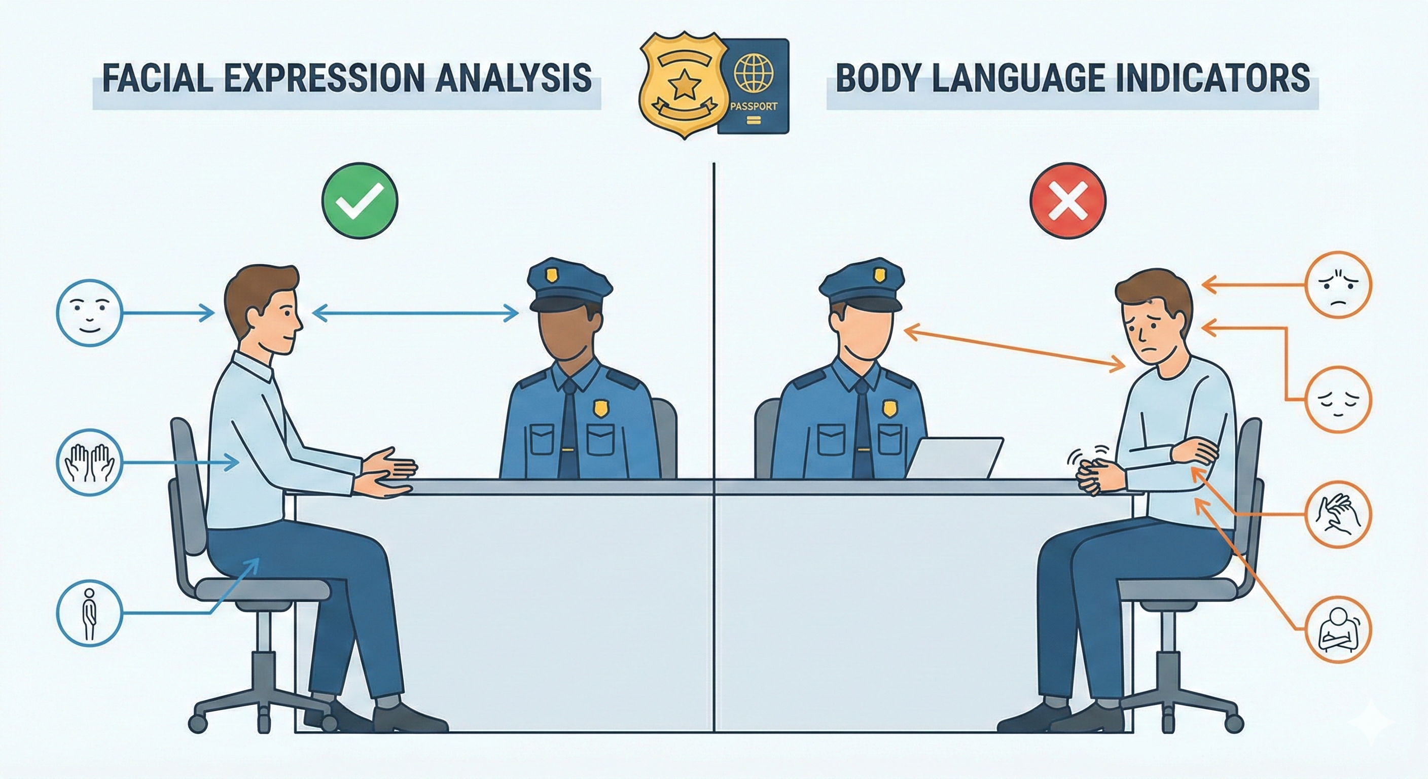 비언어적 신호 분석 - 표정과 제스처 비교