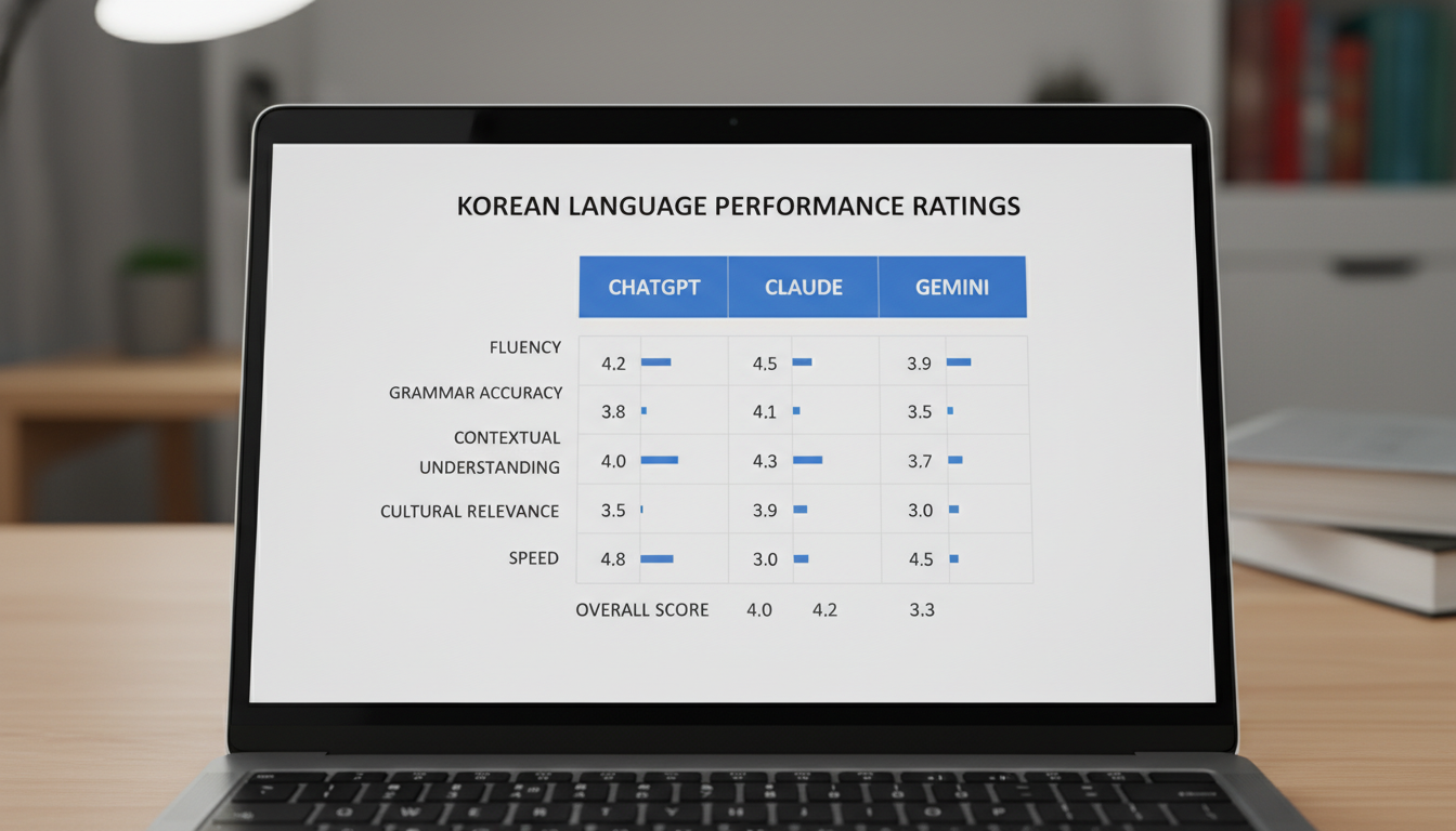 AI 한국어 성능 비교: ChatGPT vs Claude vs Gemini 실전 테스트 [2026]