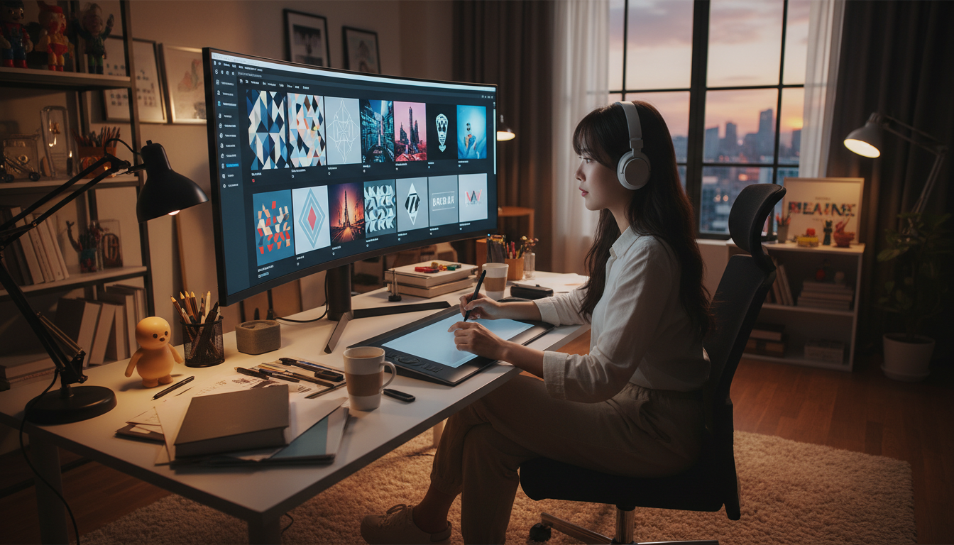 프리랜서 디자이너 AI 활용법: Midjourney·Canva로 작업량 2배 늘리기 [2026]