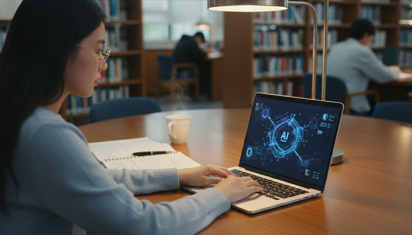 AI를 학습하며 프롬프트를 연습하는 학생