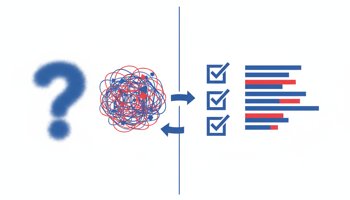 모호한 프롬프트 입력과 구체적 프롬프트 입력 결과 비교 다이어그램