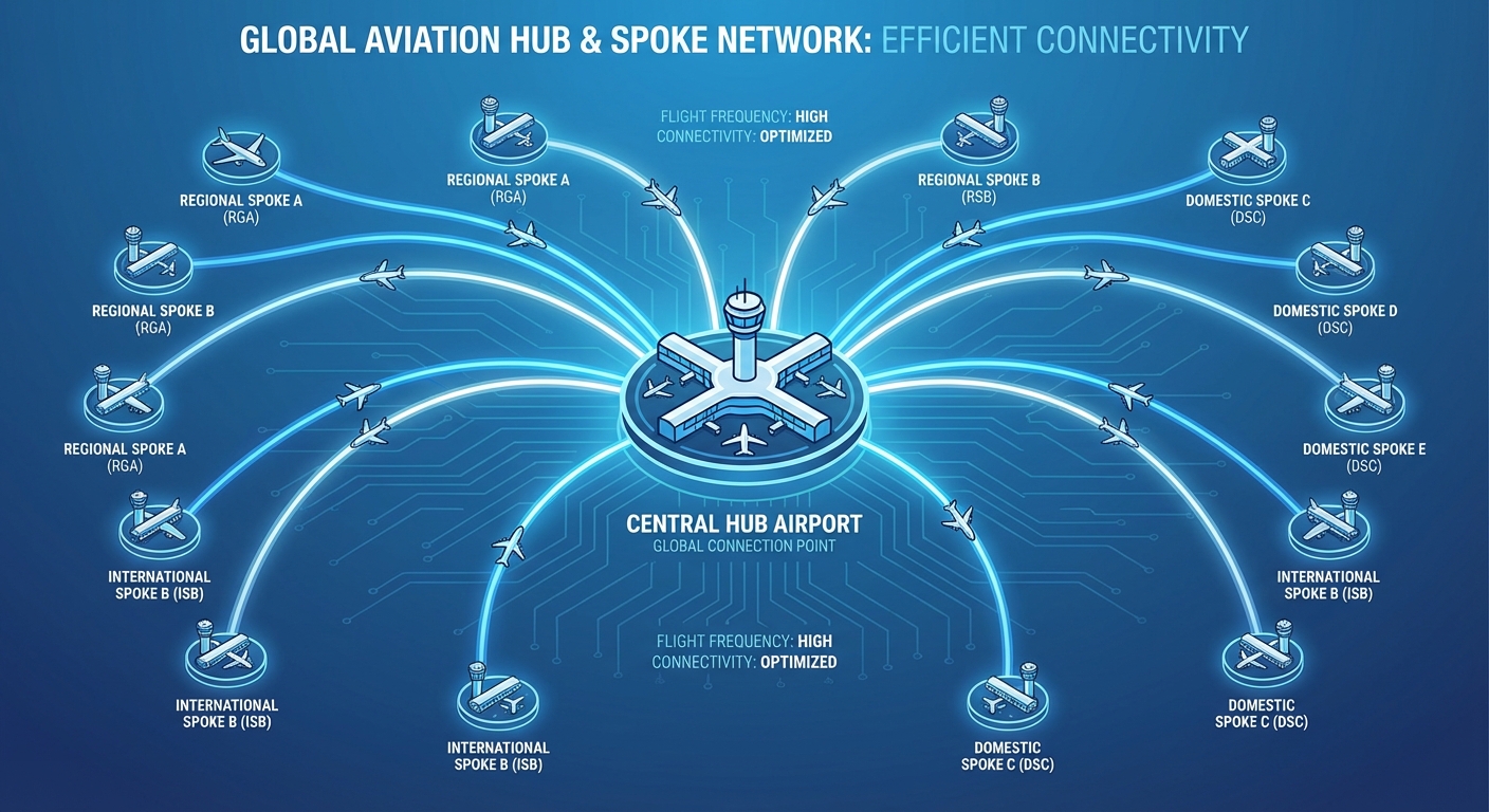 허브앤스포크 시스템 다이어그램