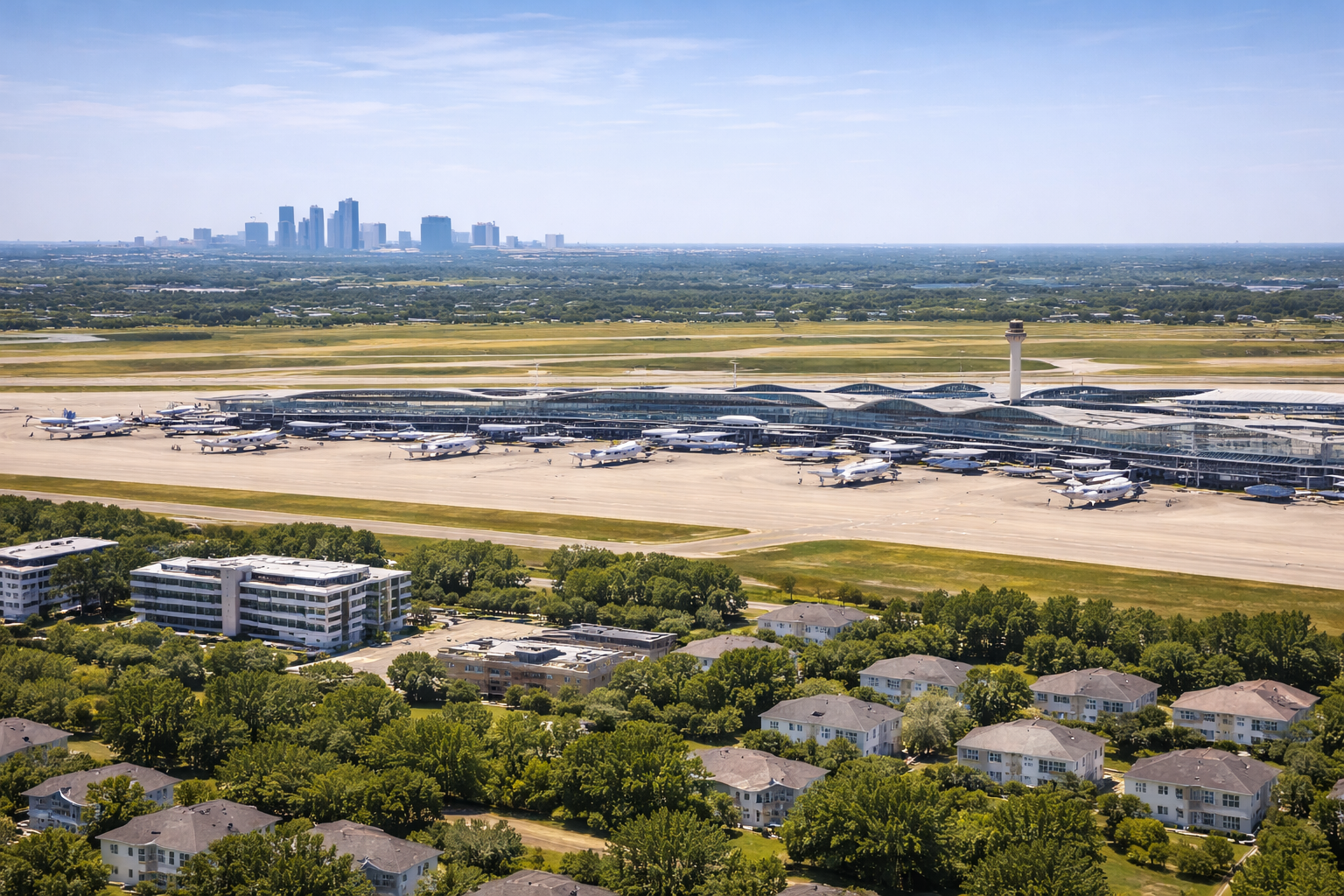 야간 공항의 커퓨 시간대가 표시된 전광판