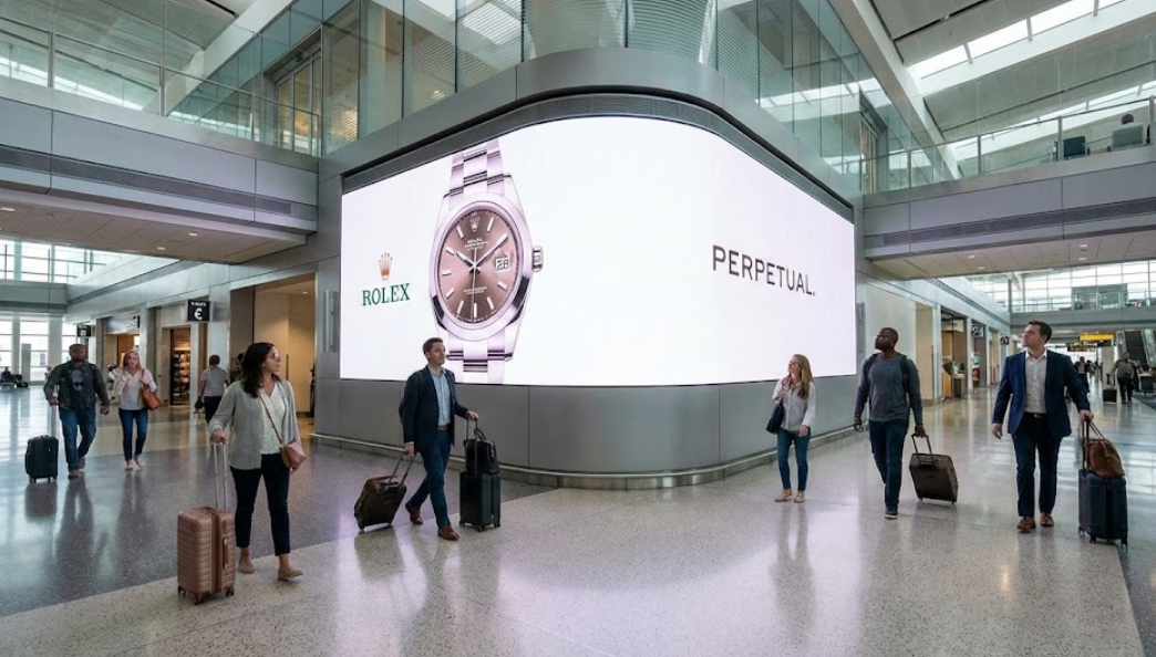 공항 터미널 대형 LED 광고 디스플레이 - 프리미엄 광고 공간