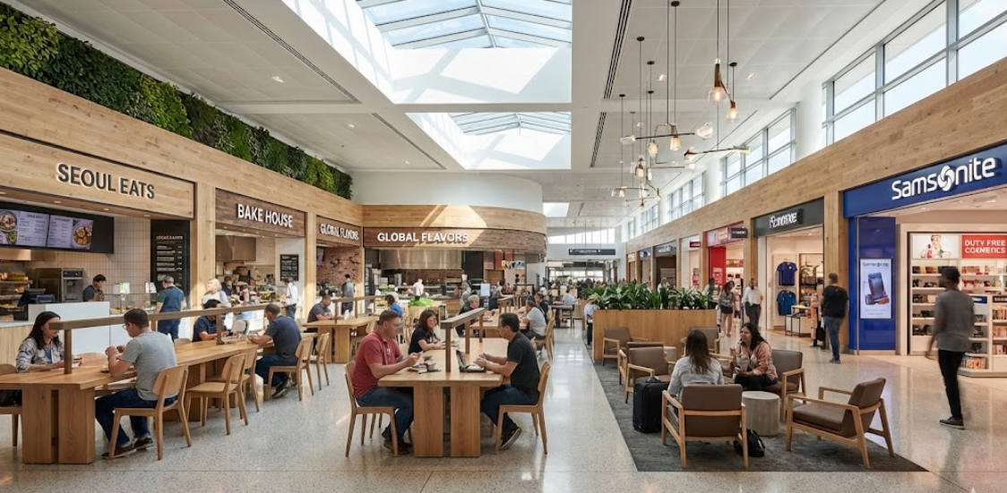 공항 상업시설과 식음료 매장 - 비항공 수익의 핵심 공간